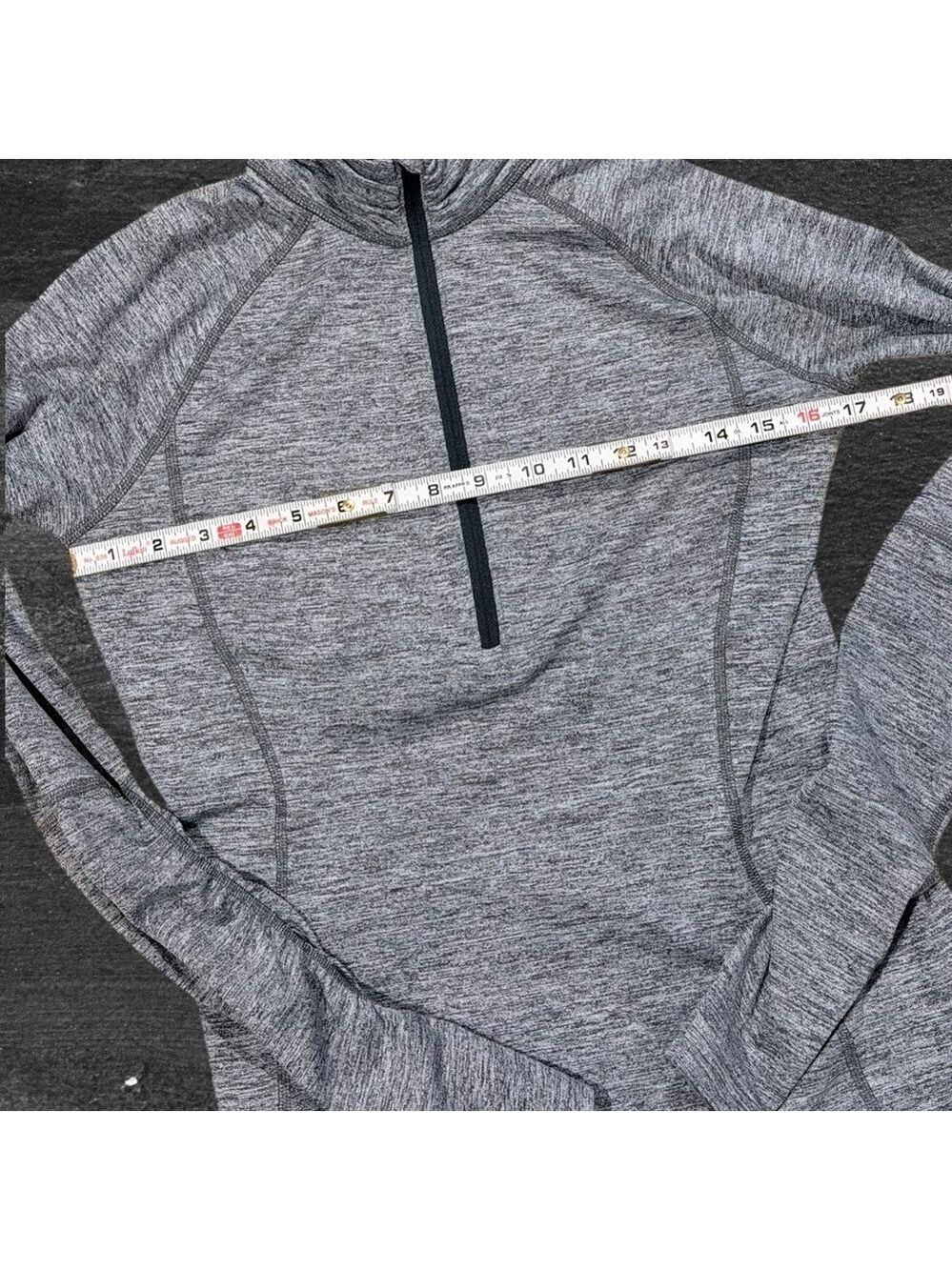 Lucy Heather Gray Reflective 1/4 Zip Pullover Thermal Small - Picture 5 of 6